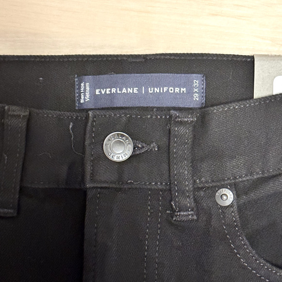 Everlane Men's 29 x 32 The Slim Jean Black High Stretch New - Picture 4 of 5